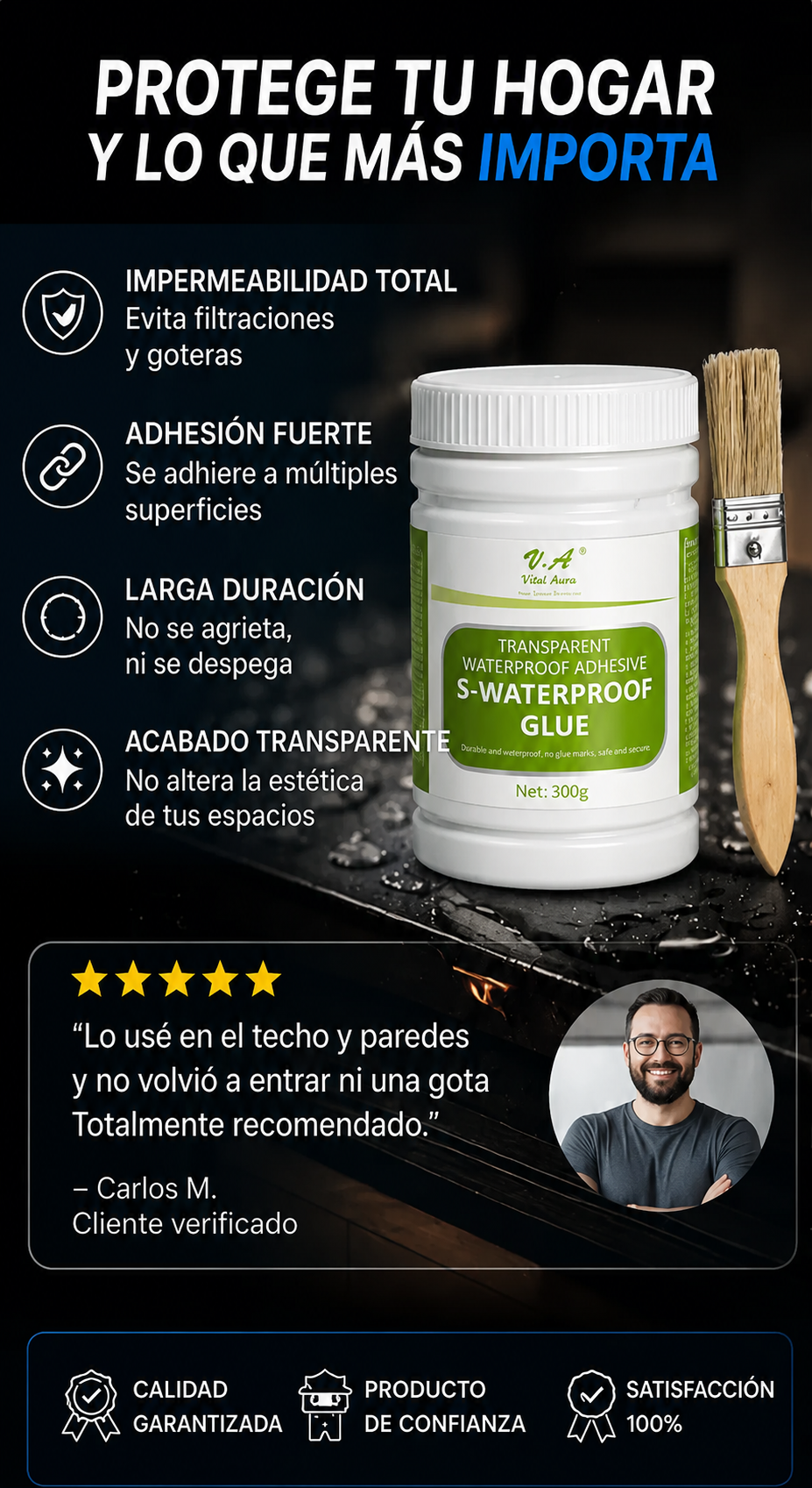 Sellador Adhesivo Impermeable | Sella Filtraciones y Goteras