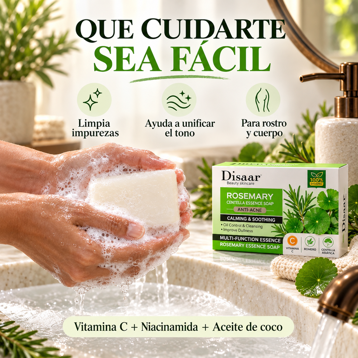 Disaar® | Jabón Aclarador de Manchas e Imperfecciones