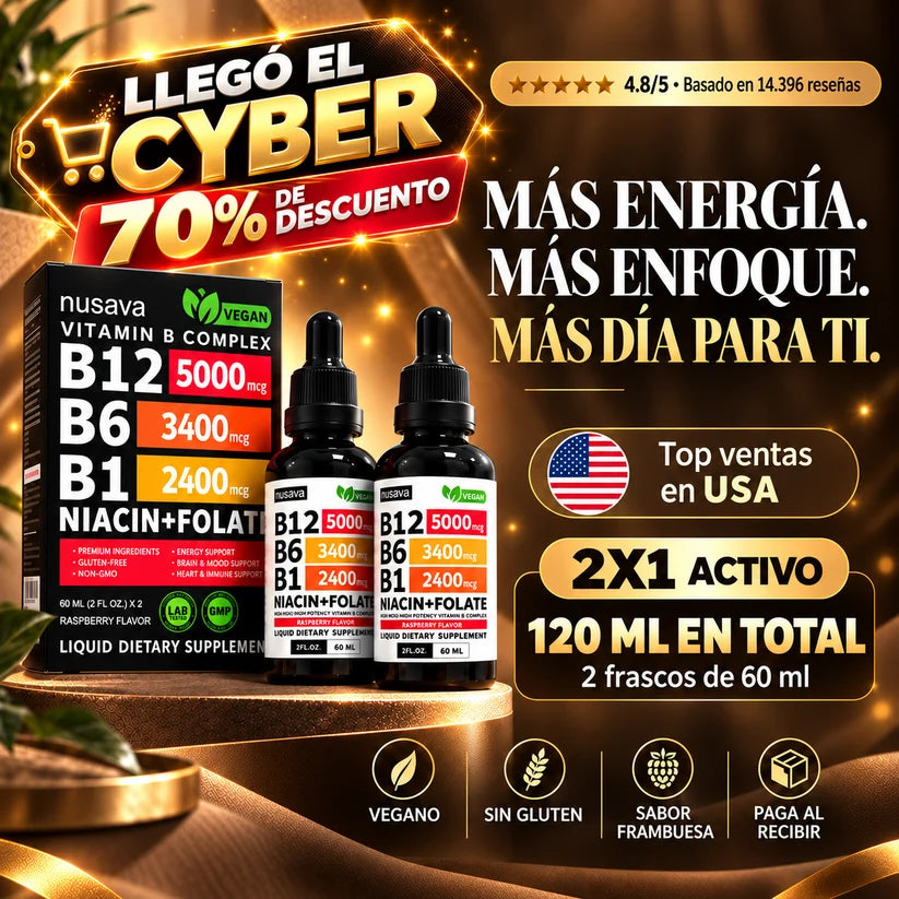 Nusava® Complejo de Vitamina B — B12 + B6 + B1 120ml