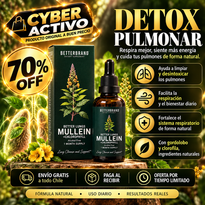 🌿 Betterbrand Gordolobo + Clorofila 60 ml - Apoyo respiratorio 🫁