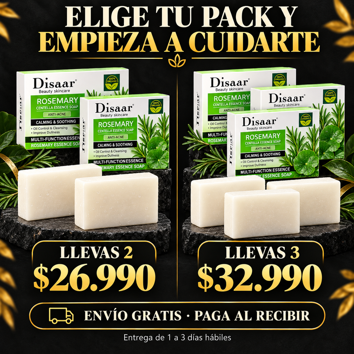 Disaar® | Jabón Aclarador de Manchas e Imperfecciones