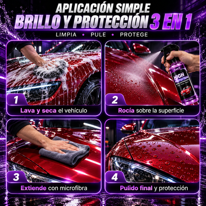 2x1 High Protection™ | Protector Automotriz 3en1 con Brillo Espejo