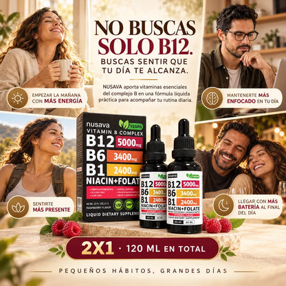 Nusava® Complejo de Vitamina B — B12 + B6 + B1 120ml