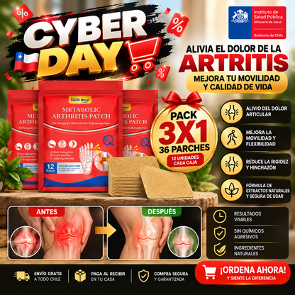 Artivex® – Parches para Alivio de Dolor Articular | Pack 3×1 – 36 Unidades