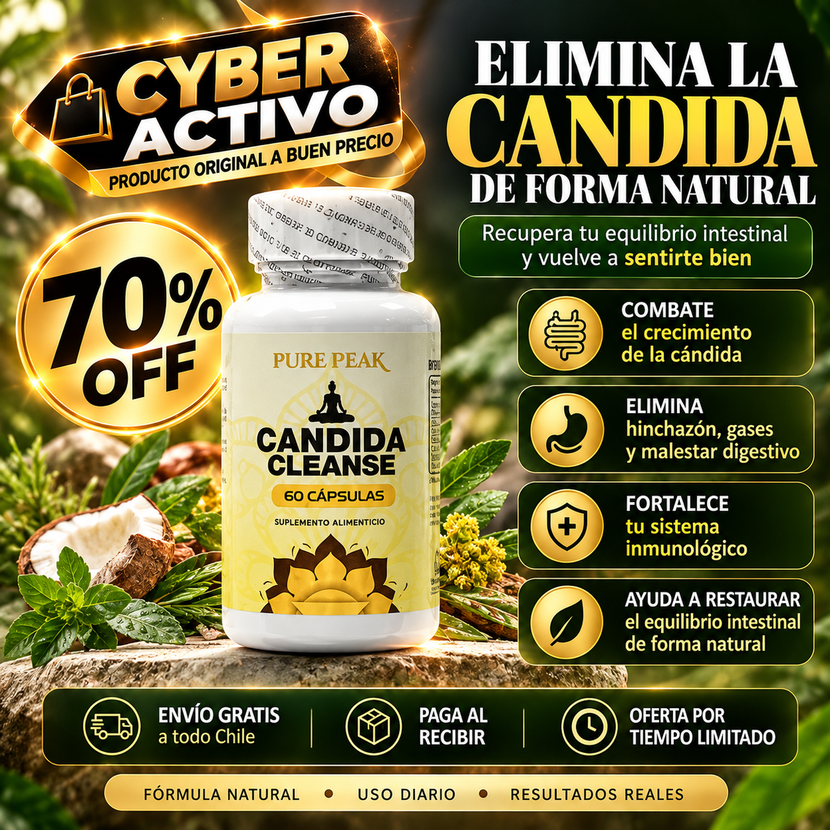 Candida Cleanse — Desinflama tu Vientre y Recupera tu Energía, Naturalmente