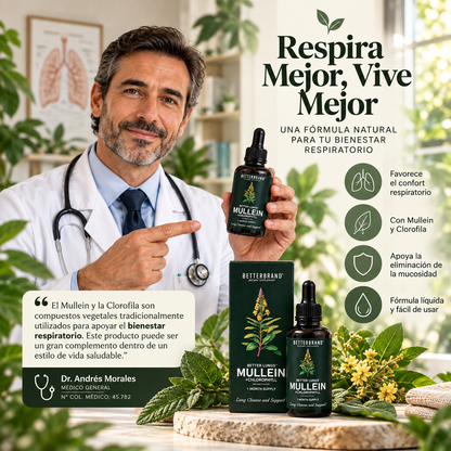 🌿 Betterbrand Gordolobo + Clorofila 60 ml - Apoyo respiratorio 🫁